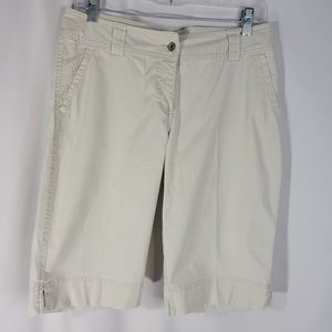 Mossimo Light Khaki / Tan Colored Cotton Shorts with Pockets & Side Slit Size 11